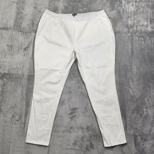Jessica London Jeans Womens 26W White Pull‎ On Jegging Tapered Stretch Twill